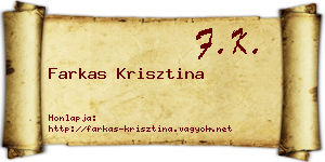 Farkas Krisztina névjegykártya