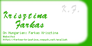 krisztina farkas business card